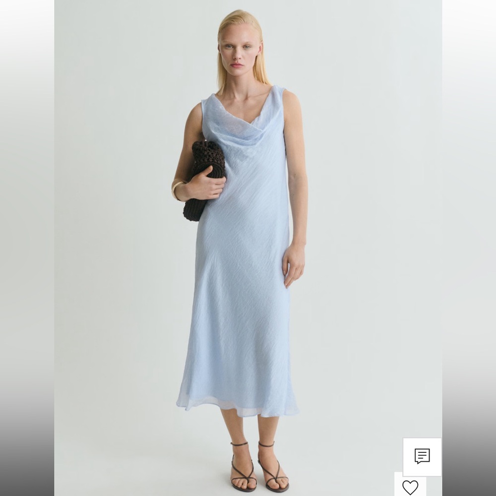 Mango MIDI-DRESS WITH DRAPED NECKLINE